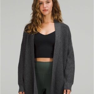 Lululemon merino wool blend ribbed long wrap sweater